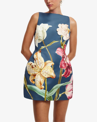 ALI EMBROIDERED MINI DRESS