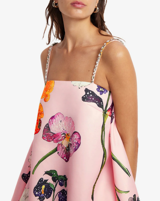 PATSY EMBELLISHED PUFF MINI DRESS