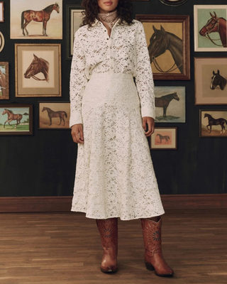THE RELIC LACE SADDLE SKIRT