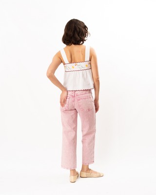 ANDER EMBROIDERED LINEN TOP