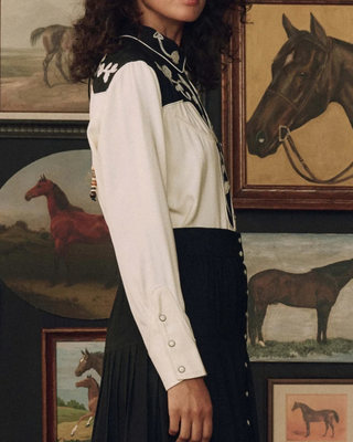 THE COLORBLOCK EMBROIDERED WESTERN SHIRT