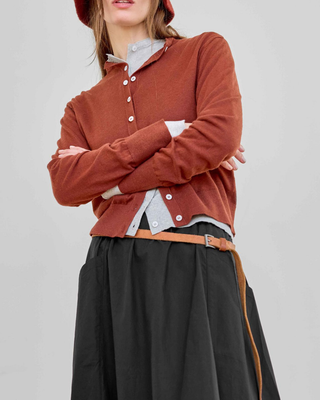FUNNEL NECK CARDIGAN
