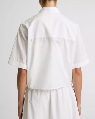 SCALLOP DETAIL S/S SHIRT