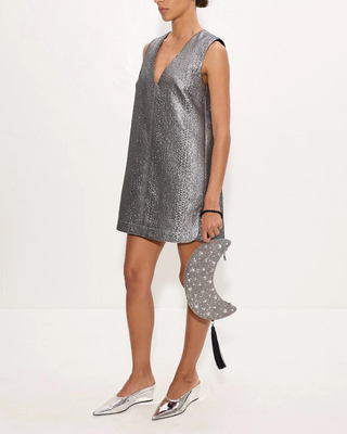 FOUNTAIN METALLIC MINI DRESS