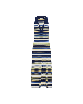 KERRIN COLLARED S/L MIDI DRESS