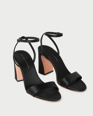 MALIA CURVED HEEL SIMPLE SANDAL WITH ANKLE WRAP