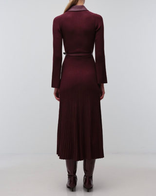 ISMELLE COLLARED MIDI DRESS