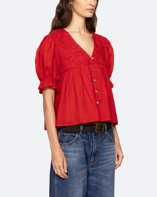 IMOGEN SOLID S/SLV TOP