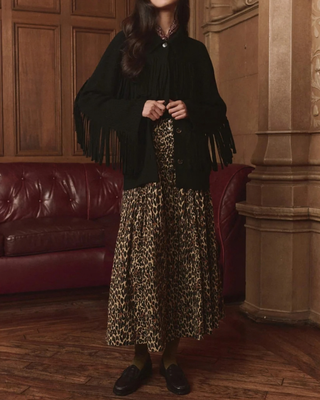 THE WESTERN FRINGE SWEATER JACKET