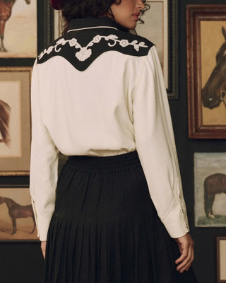 THE COLORBLOCK EMBROIDERED WESTERN SHIRT