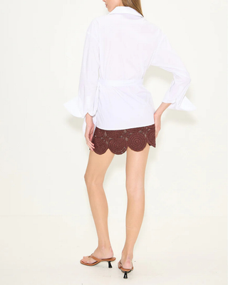 ANYA POPLIN WRAP TOP