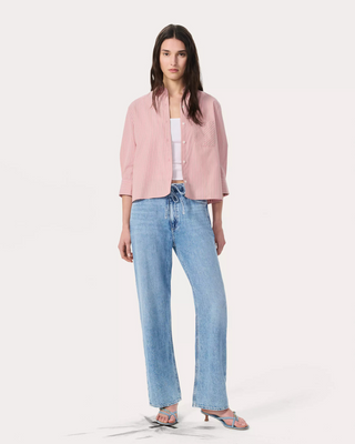 LUCIA STRIPE POPLIN SHIRT