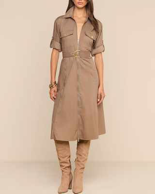 CALLEN MIDI SHIRT DRESS