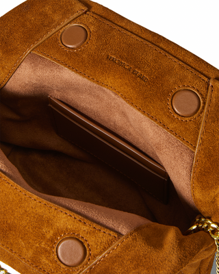 SMALL SUEDE SLOUCH SHOULDER BAG