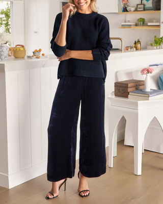MAISIE VELVET WIDE LEG PANT