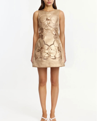 acler gold dress A-line Black Dress – Style Studio main image 1