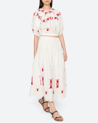 CATHARINA EMBROIDERED BUBBLE TOP