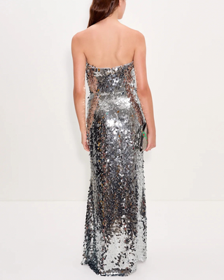 SCULPTY STRAPLESS SEQUIN DRESS