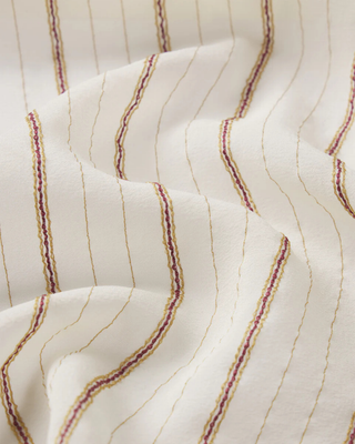 STRIPED SILK TIE BLOUSE
