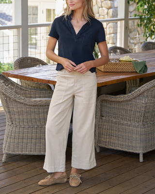 LIMERICK CROP WIDE-LEG PANT