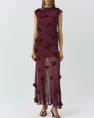 TESSA S/S FLORAL APPLIQUE TOP