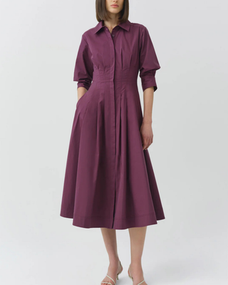 JAZZ PINTUCK MIDI DRESS