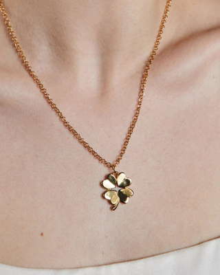 SMALL LUCK AND LOVE CLOVER NECKLACE
