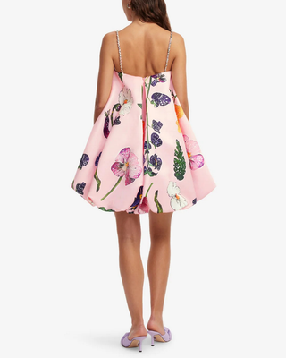 PATSY EMBELLISHED PUFF MINI DRESS