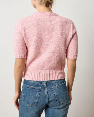SHORT SLEEVE MARLED PULLOVER