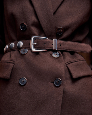 SUEDE STUDDED ARCH BELT