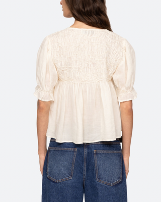 IMOGEN SOLID S/SLV TOP