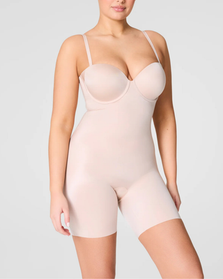 STRAPLESS MID THIGH BODYSUIT