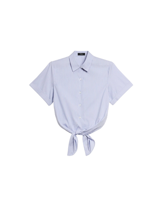 TIE FRONT S/S BLOUSE