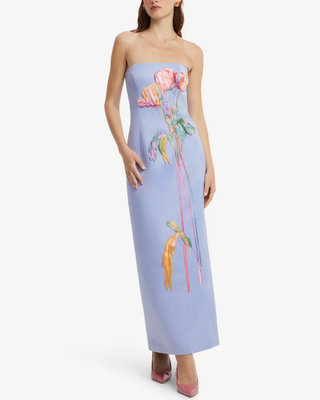 RAYNA EMBROIDERED BUSTIER MAXI DRESS