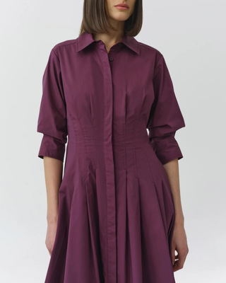 JAZZ PINTUCK MIDI DRESS