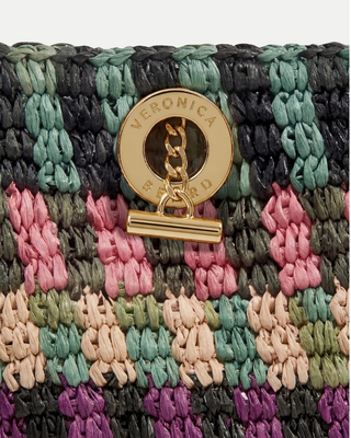 STRIPED RAFFIA ANCHOR BASKET