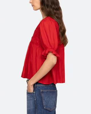 IMOGEN SOLID S/SLV TOP