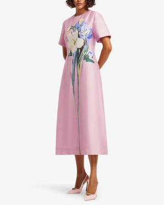 CAROLINE SHORT SLEEVE MIDI DRESS