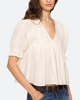 IMOGEN SOLID S/SLV TOP