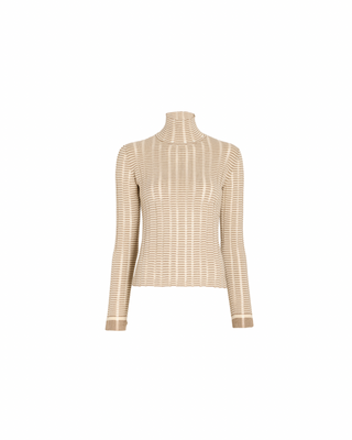 STINA TURTLENECK IN LADDER STRIPE