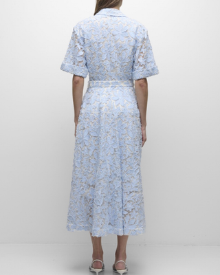 DEANNA S/S BELTED MIDI DRESS