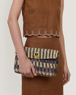 RAFFIA ANCHOR CLUTCH