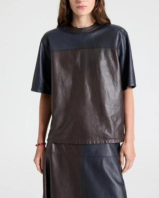 TWO TONE LEATHER BIGGISH TEE
