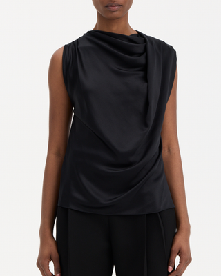 BIAS TWIST SHOULDER SLEEVELESS TOP