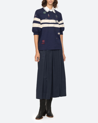 CLAIRA EMBROIDERED RUGBY SHIRT