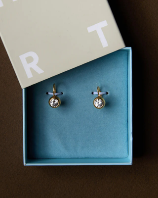 BEZEL DROP EARRINGS