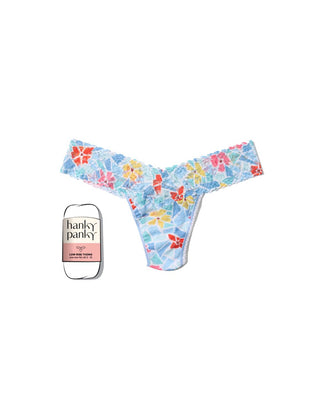 PRINTED LOW RISE THONG WRAPPED