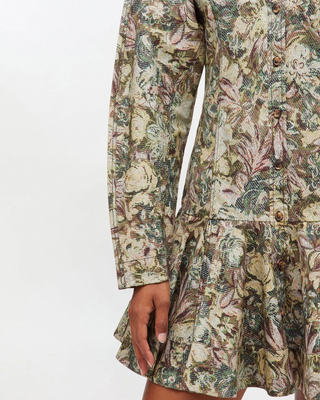 TAPESTRY FLORAL SHIRT DRESS