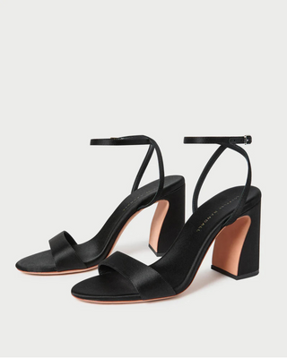 MALIA CURVED HEEL SIMPLE SANDAL WITH ANKLE WRAP