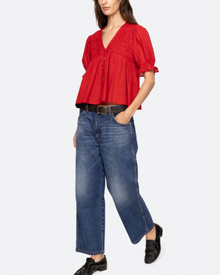 IMOGEN SOLID S/SLV TOP